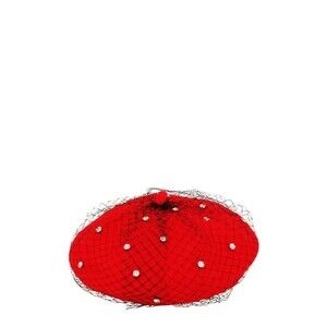 Fishnet with Rhinestone Accent Beret